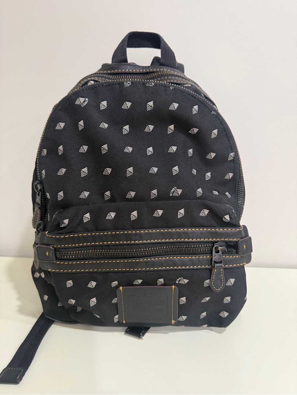 Coach F29479 Academy Backpack With Dot Diamond Print with a gift backpack 🎒 - Picture 3 of 14